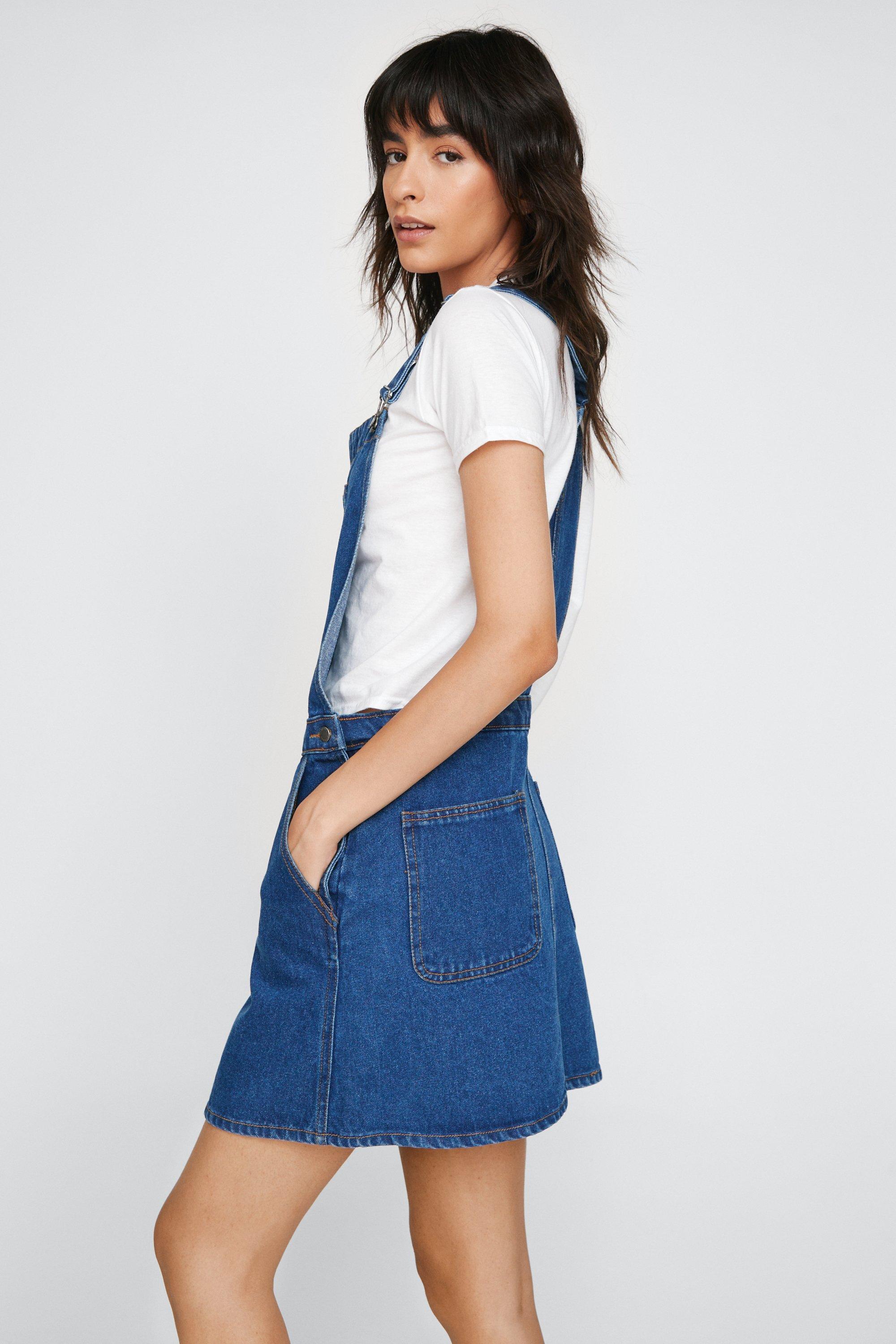 Dungaree store dress boohoo